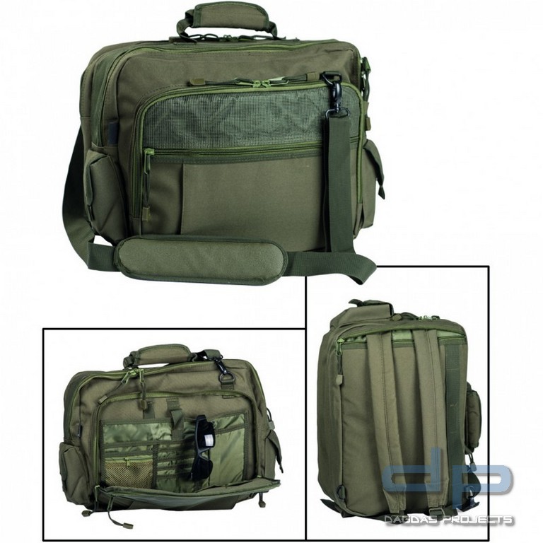 MIL-TEC® Akten- / Notebooktasche Aviator (23 Liter) in schwarz und coyote