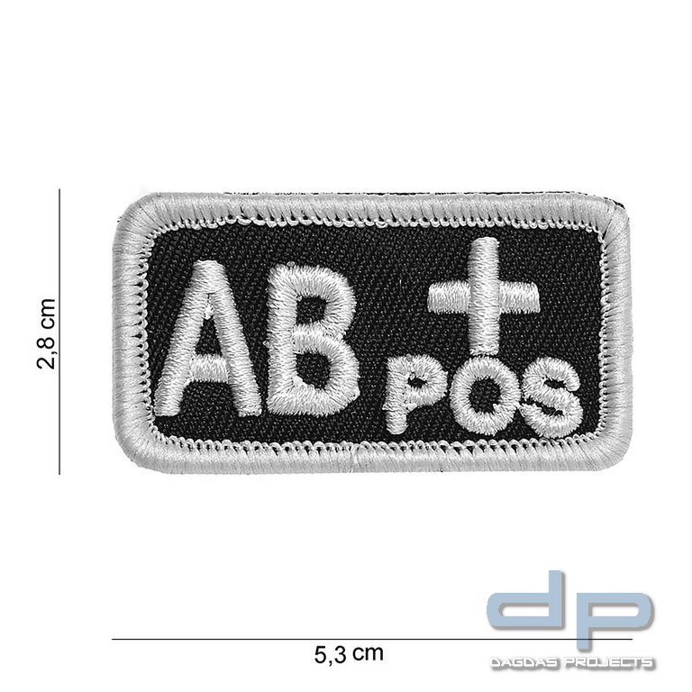 Emblem Blutgruppe A B+Positiv schwarz