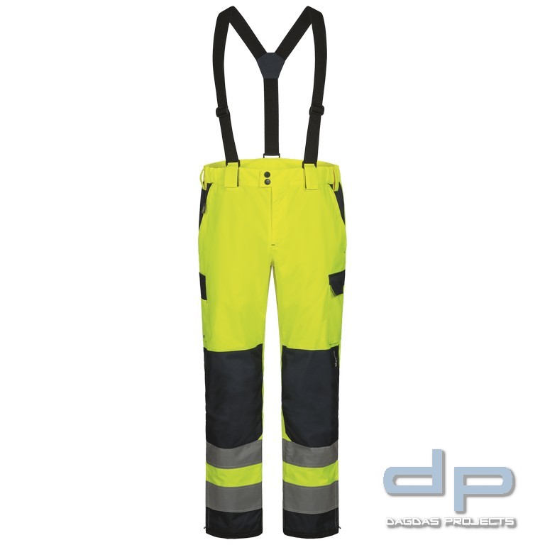 WARNSCHUTZ-BUNDHOSE in Gelb mit Trägern