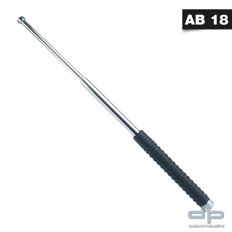 Teleskopschlagstock 21" + Holster (Strukturgriff, Silber)