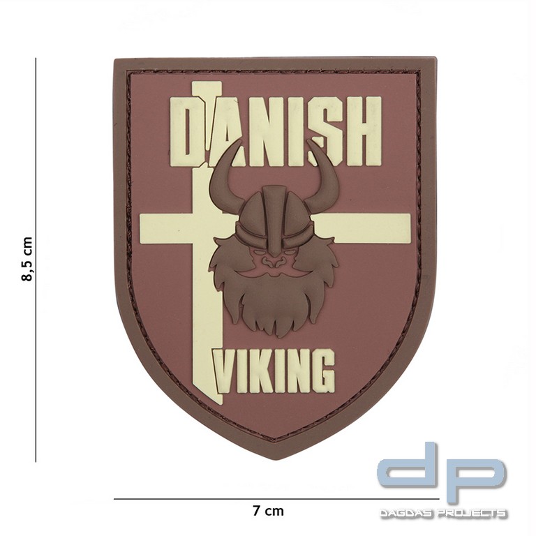 Emblem 3D Danish Viking braun