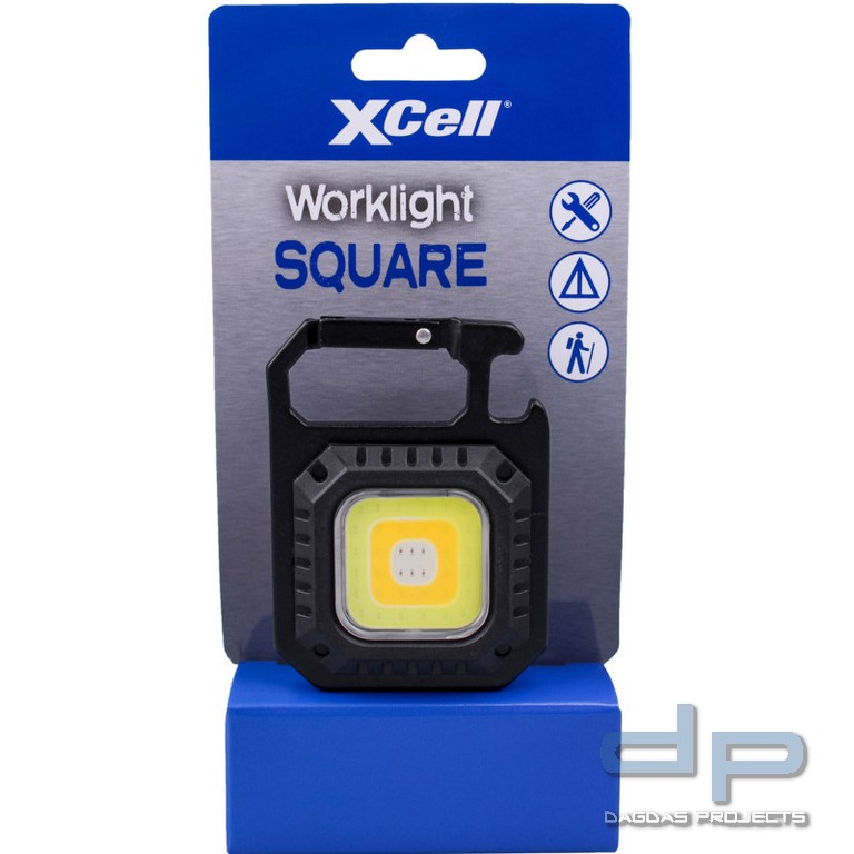 XCell Work Square LED-Akku-Leuchte, 7 Lichtmodi, Magnet, USB-C