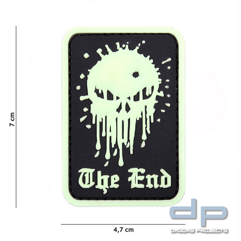 Emblem 3D PVC Skull The End glow in the Dark