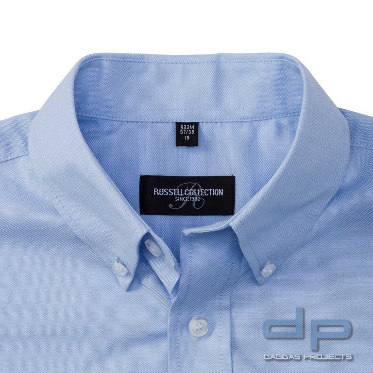 Kurzärmliges Hemd in oxford blau mit 3-Fach Aufdruck MSS