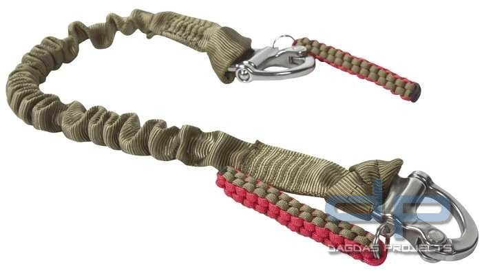 Sicherungsleine mit 2 Snap Shackle Coyote