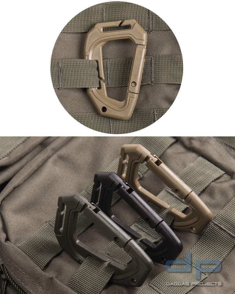 TACTICAL KARABINER MOLLE 5 Paar Coyote