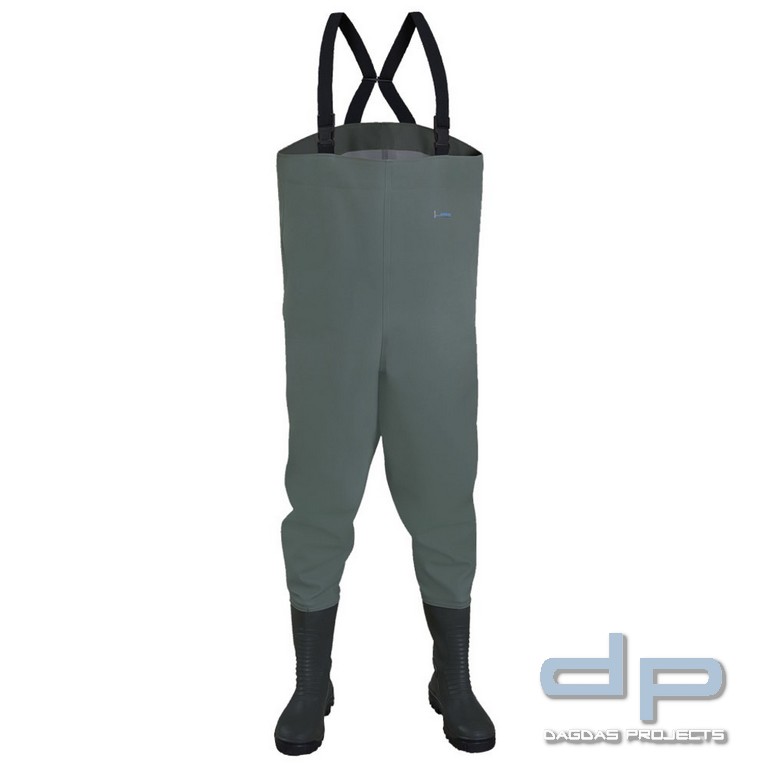 Wathose PVC/Polyester mit normalem Stiefel