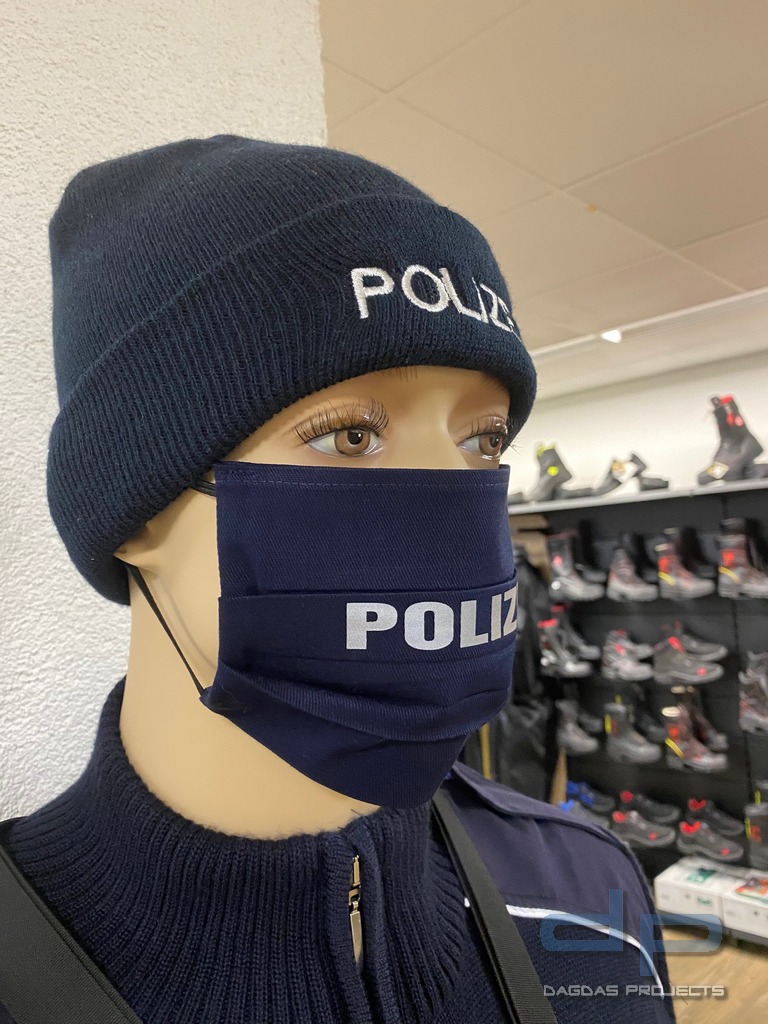 Mund- und Nasenbedeckung Behörde mit Reflexaufdruck und Laschentasche - Nicht für den medizinisch