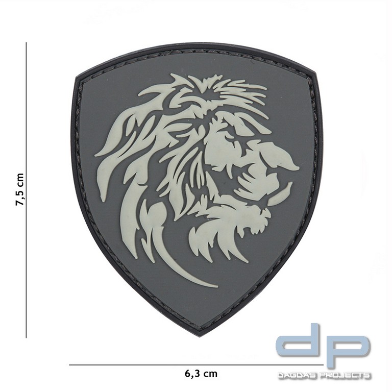 Emblem 3D PVC Niederländischer Löwe grau
