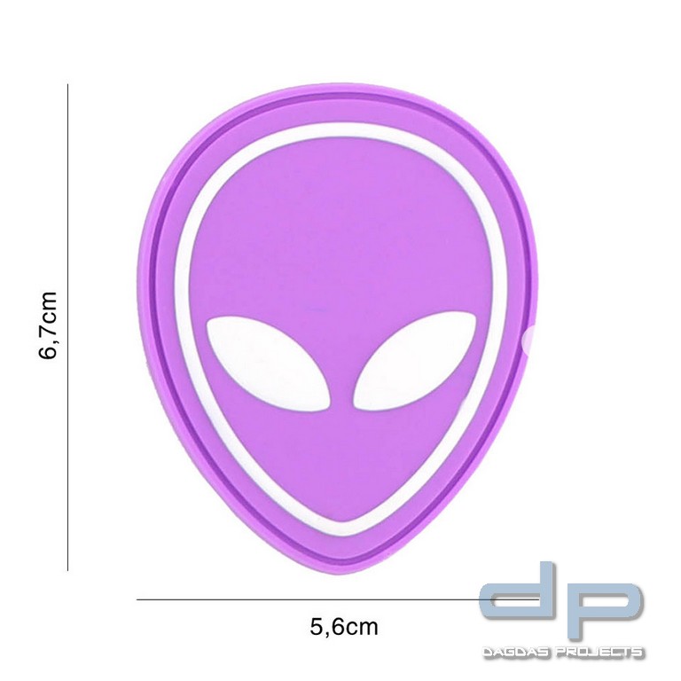 Emblem 3D PVC Alien lila