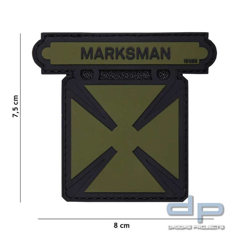 Emblem 3D PVC Marksman grün