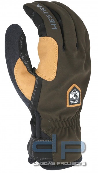 Hestra Ergo Grip Wool Touring (5-Finger Handschuhe) in Dunkeloliv