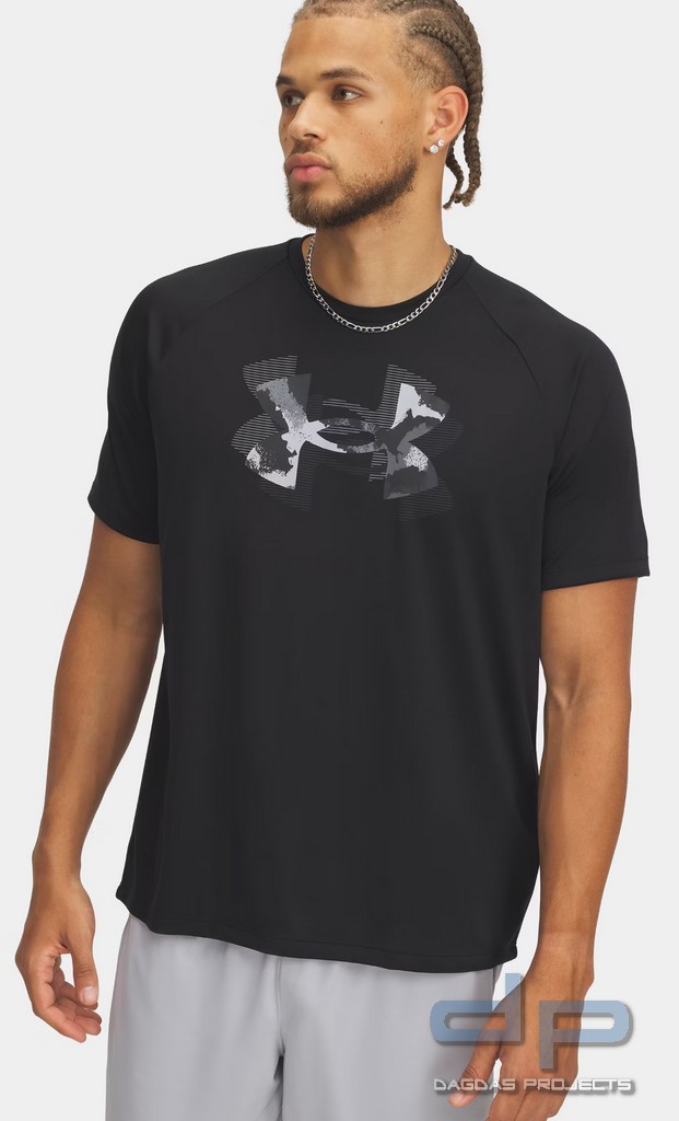 Under Armour Tech™ Fill Kurzarm- Shirt mit Druck (Herren) in Schwarz und Oliv