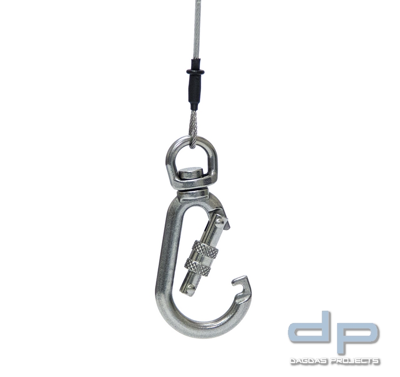 Key-Bak Toolmate L, 150 Stahl-Fangseil, Nylon-Schlaufe, Karabiner, 3 LB