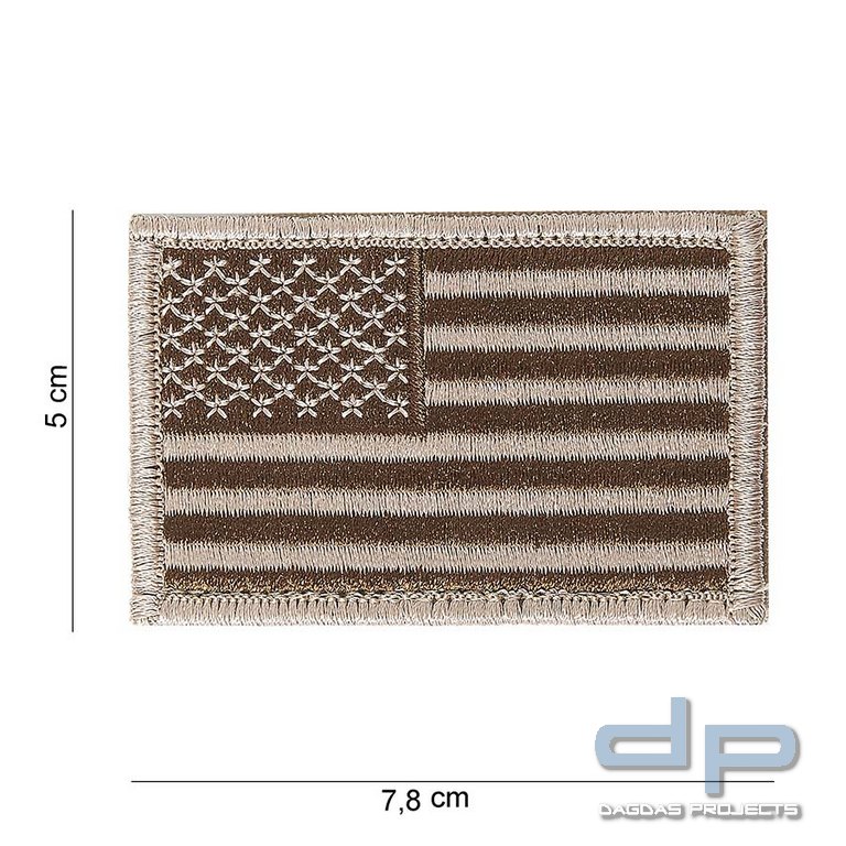 Emblem Flagge USA Desert mit Klettband