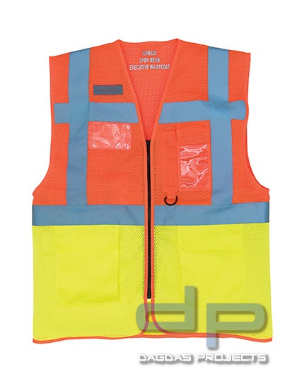 Hi Vis Top Cool Open Mesh Executive Waistcoat in verschiedenen Farben