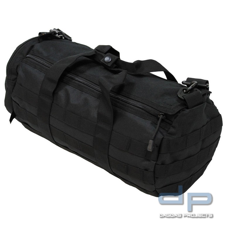 Einsatztasche, rund, "MOLLE", schwarz