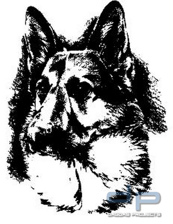 PVC-Aufkleber "Hundekopf"