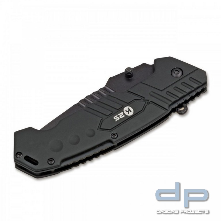 K25 Einhand-Klappmesser, Linerlock, inkl. Nylon-Gürteletui