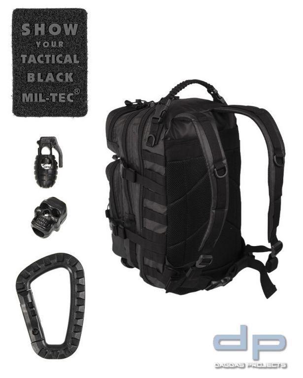 US ASSAULT PACK SM TACTICAL BLACK 2 Stück