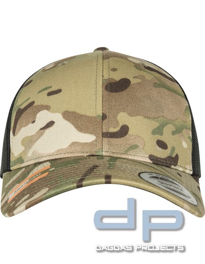 Retro Trucker Multicam Cap in verschiedenen Farben