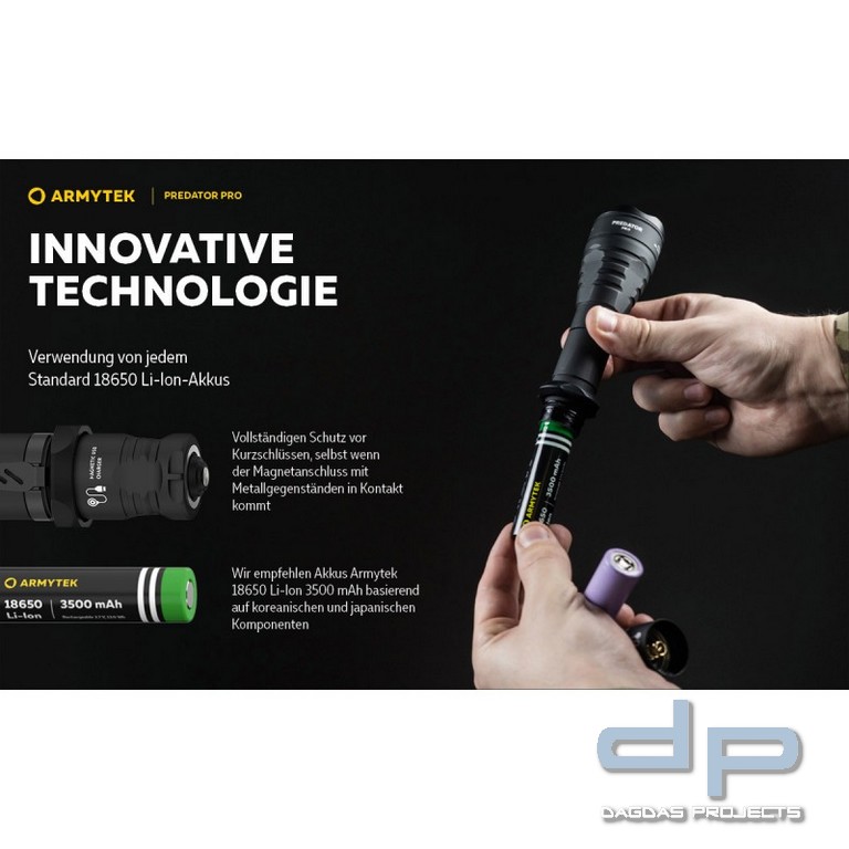 ARMYTEK Taschenlampe Predator Pro inkl. Akku