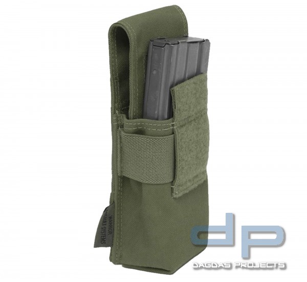 WARRIOR SINGLE M4 MAG POUCH, FARBE: DUNKELOLIV