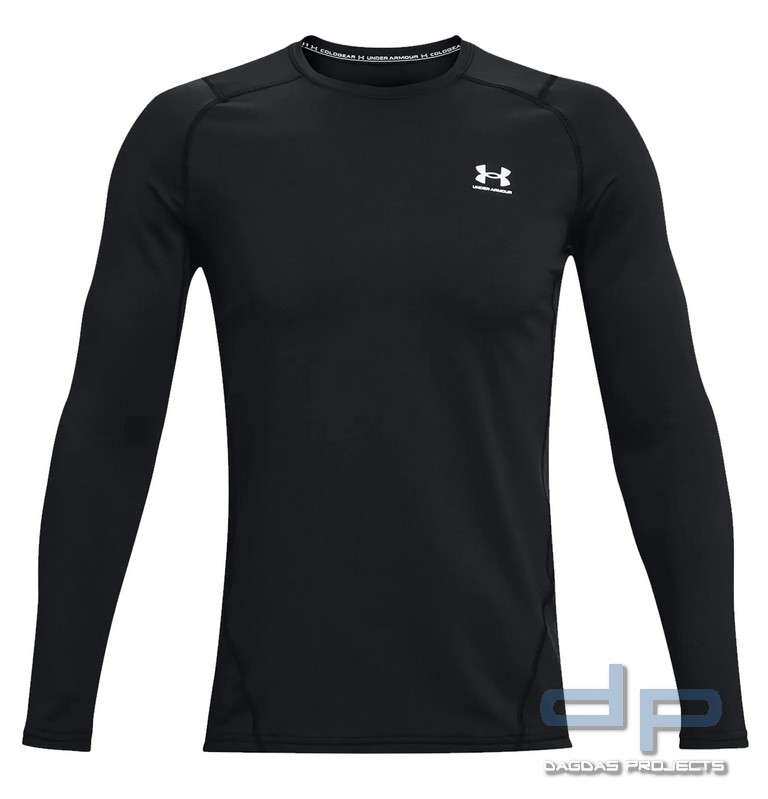 Under Armour ColdGear Fitted Crew Shirt in schwarz