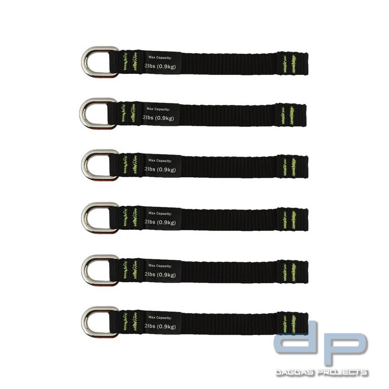 Ergodyne Gewebe Tool Tails, 6er-Pack Squids 3700 in orange und schwarz