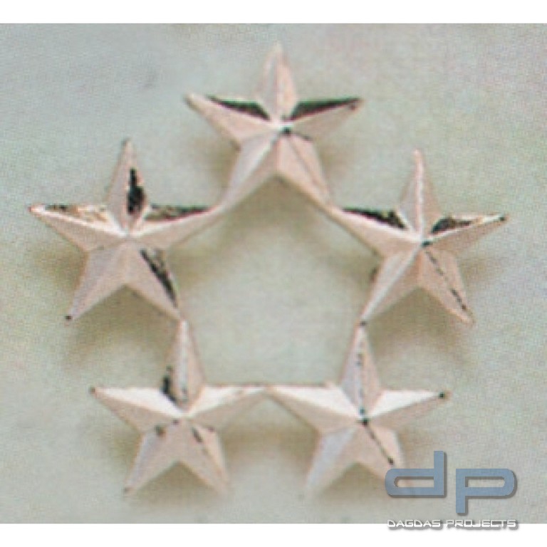 5 Sterne - Dienstgradabzeichen - Original U.S. - aus Metall