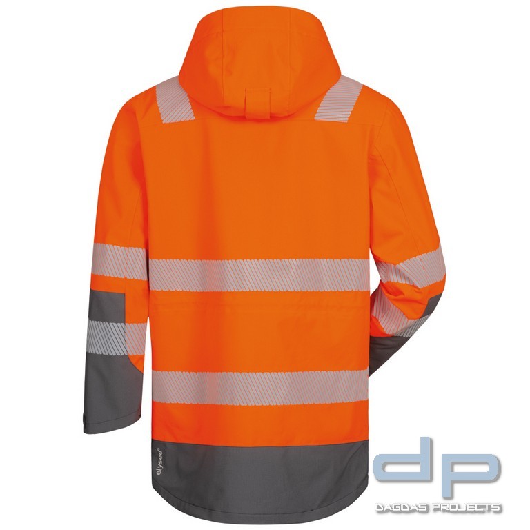 Behörden WARNSCHUTZ PARKA in Orange/Grau mit Aufdruck nach Wunsch auf dem Rücken
