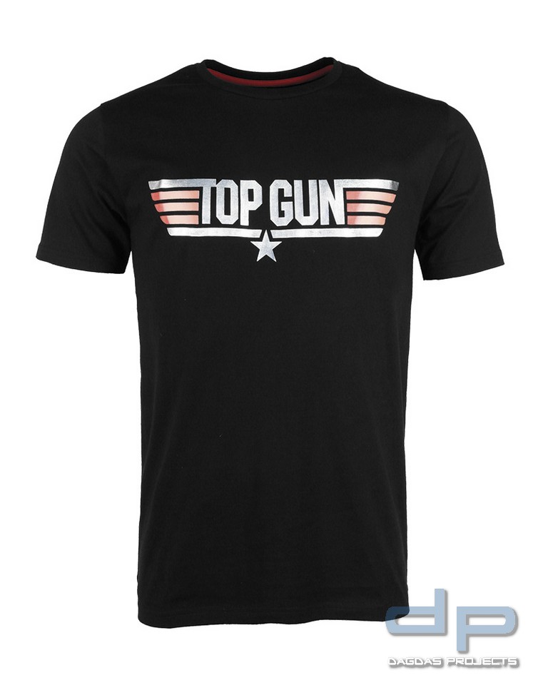 T-SHIRT M.DRUCK ′TOP GUN′ SCHWARZ VPE 3