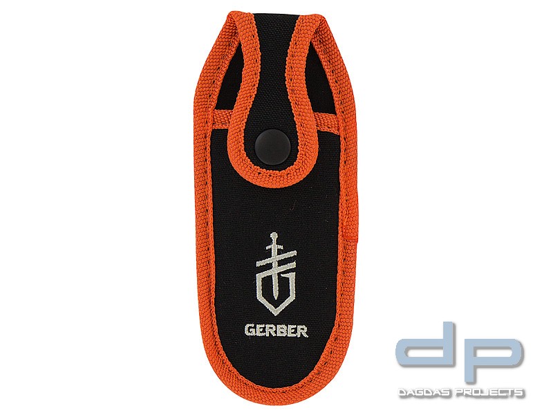 Gerber Vital Knochensäge, Stahl SK5, Spezialzahnung, schwarz-orangefarbener Kunststoffgriff, Nylonet
