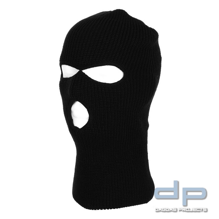 Sturmhaube 3-Loch Wolle