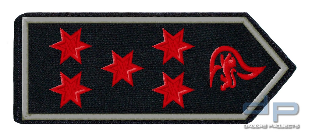 SCHULTERKLAPPENPAAR FEUERWEHR, BADEN-WÜRTTEMBERG ERSTE/R HAUPTBRANDMEISTER/-IN MIT ZULAGE (A10Z)