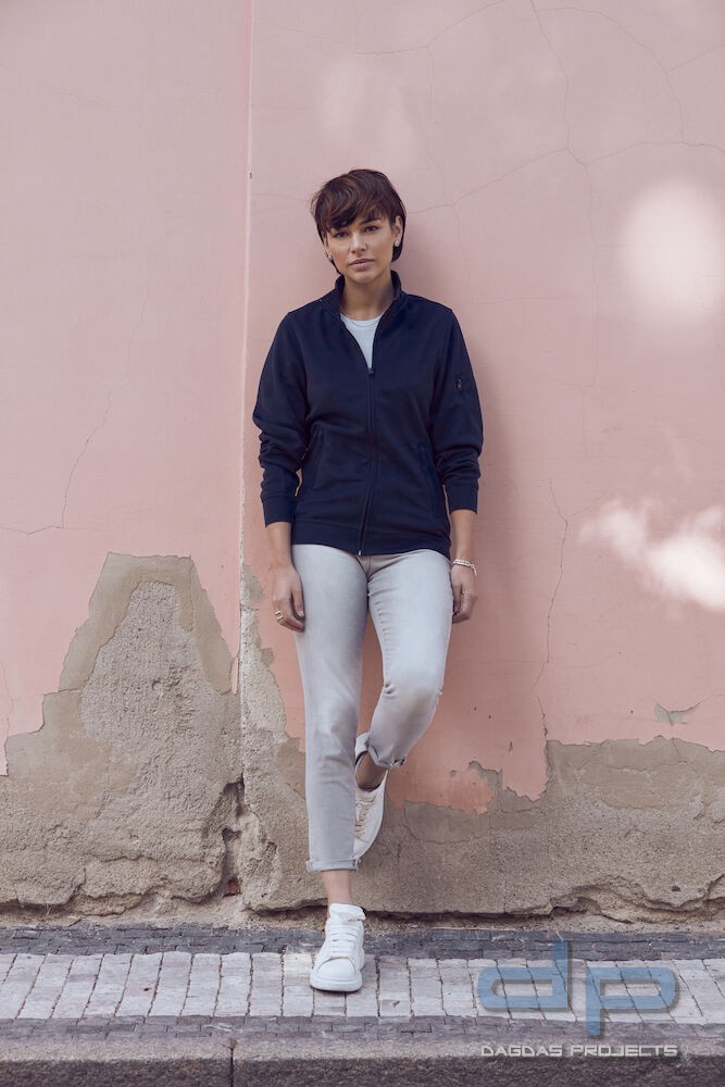 Basic Active Cardigan mit Wunschaufdruck in verschiedenen Farben Farbe: Dunkelblau Größe: S und XL