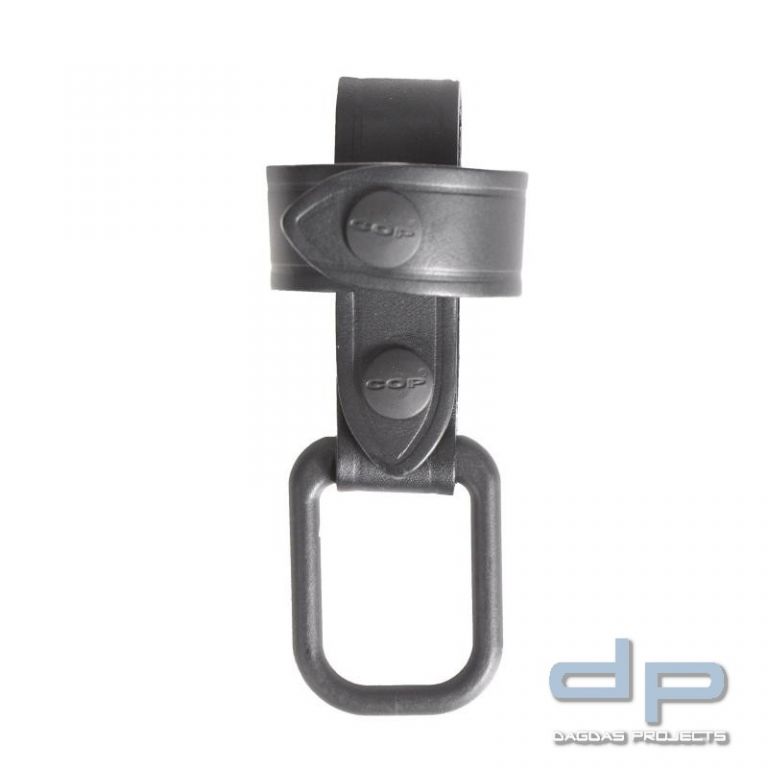 Tonfahalter COP® 8424 für eckige Einsatzstöcke, Leder schwarz, Leder, 50mm BL