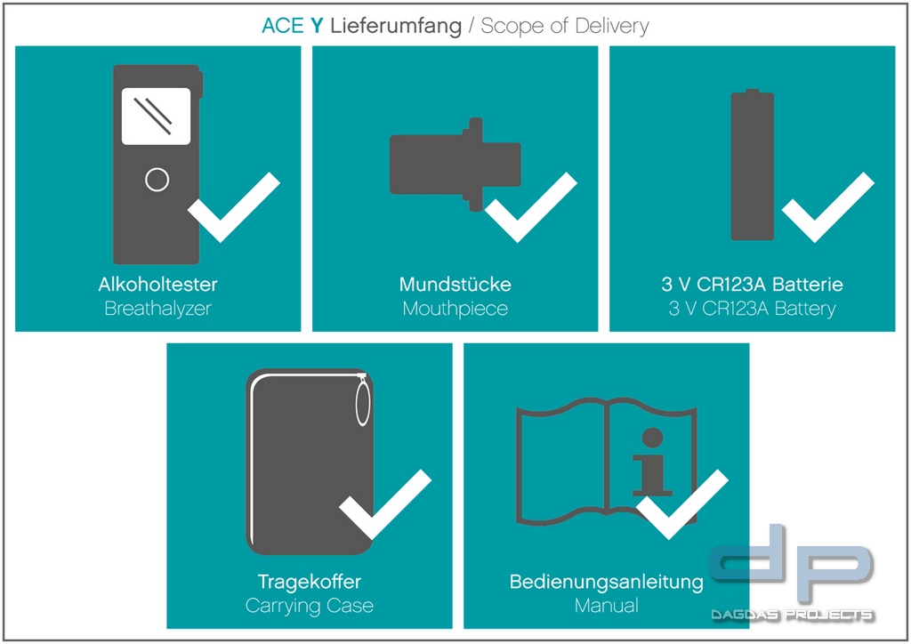 Alkoholtester ACE Y (mit Dräger-Sensor) - Profi-Qualität in robustem Design, für den Extremeinsatz