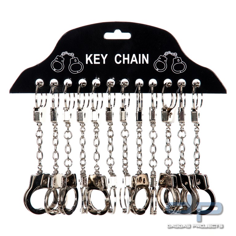 Set Handschellen Anhänger groß 12 Stck.