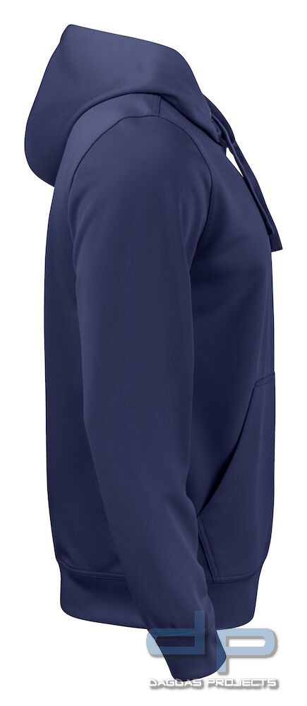 Basic Active Hoody mit Wunschaufdruck in Marine Blau, Größe L