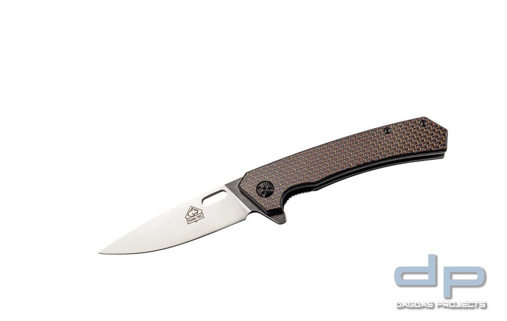 Einhandmesser mit Griffschalen aus Carbon