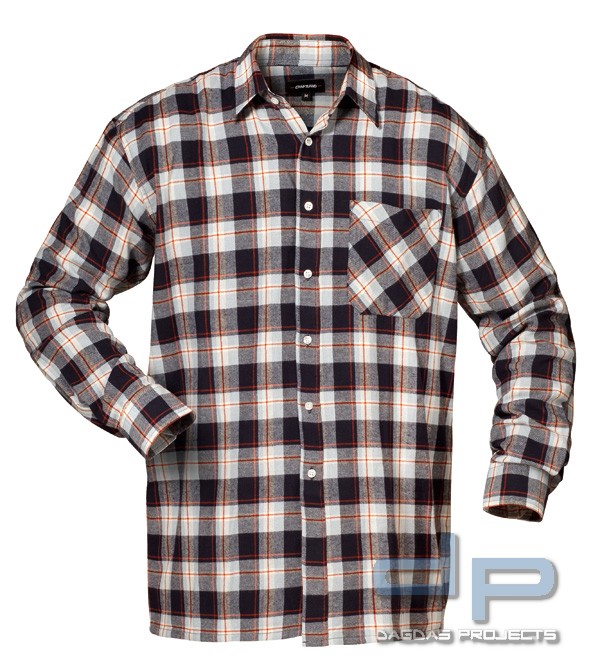 Flanell-Hemd in Marine/Hellblau/Rot-Kariert