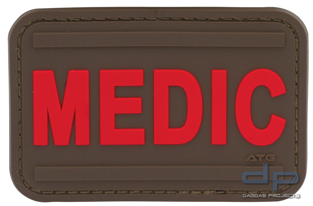 3D Rubber Patch Medic in verschiedenen Farben