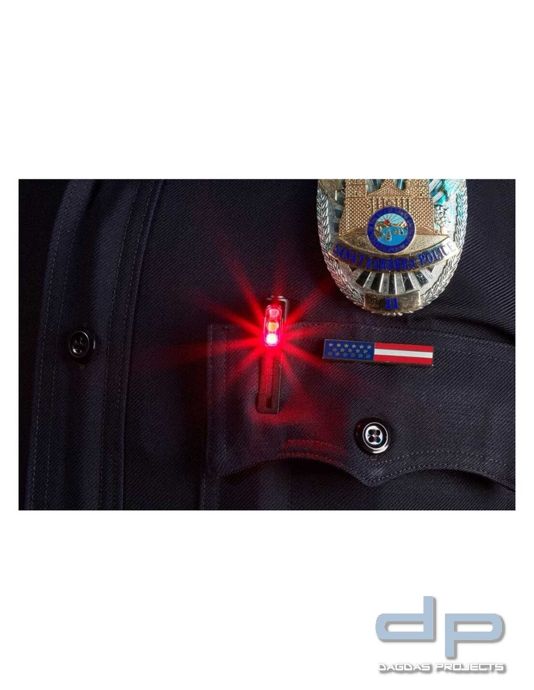 Quiqlite (TM) LiteStick LED-Stiftlampe "Code3" (rot/weiß/blau)