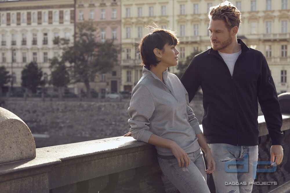 Basic Active Cardigan mit Wunschaufdruck in verschiedenen Farben Farbe: Dunkelblau Größe: S und XL