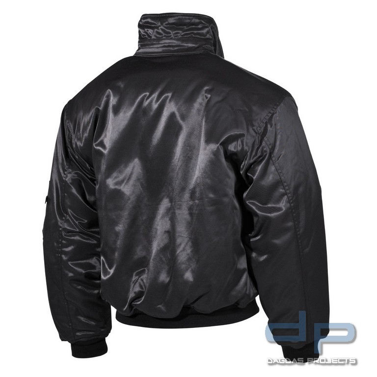 US CWU Pilotenjacke, schwarz, schwere Ausführung