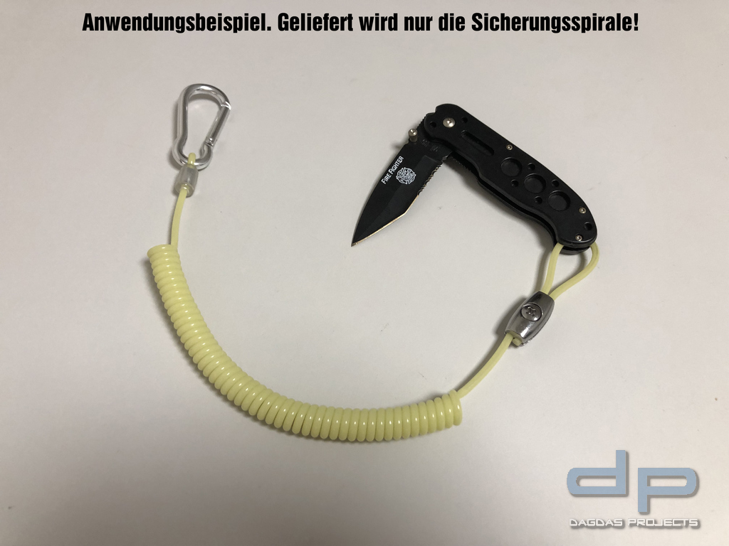 dp Sicherungsspirale zur Sicherung von Wertgegenständen Nachleuchtend