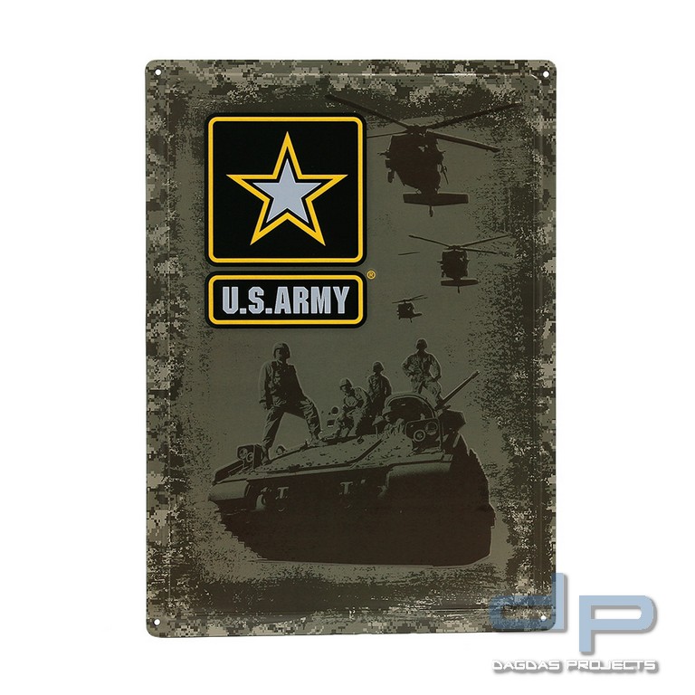 Metallplatte groß #104 U.S. ARMY