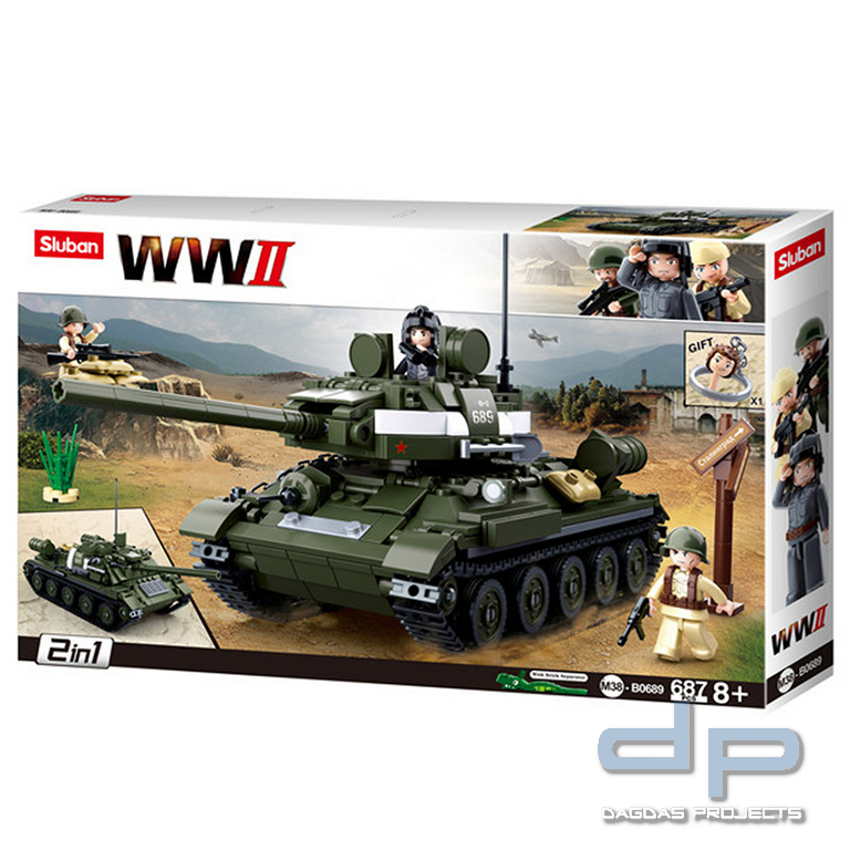 Sluban WWII Allied tank hunter M38-B0689 #16144