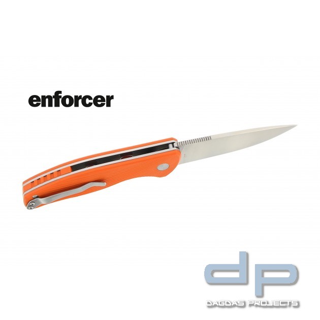 enforcer Einhandmesser Gambino mit orangem Griff